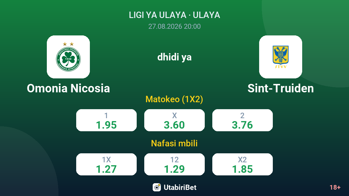 Omonia Nicosia vs Sint-Truiden — odds