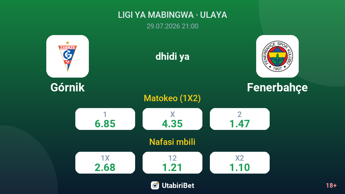 Górnik dhidi ya Fenerbahçe — odds
