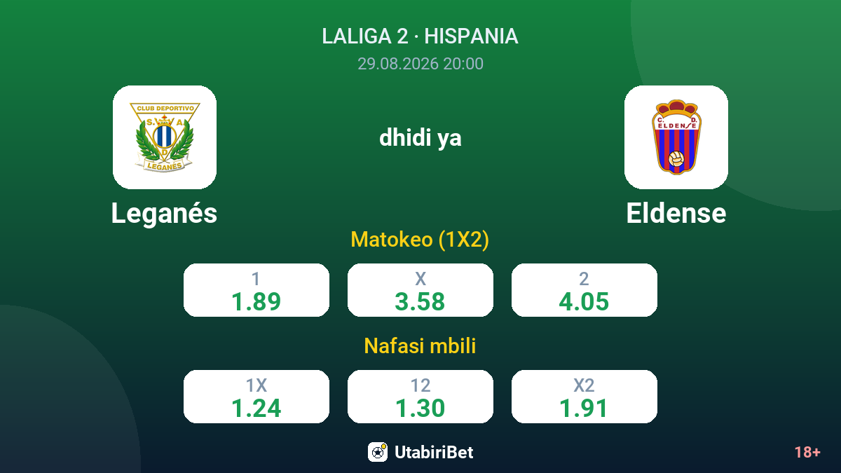 Leganés vs Eldense — odds