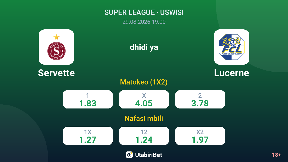 Servette vs Lucerne — odds