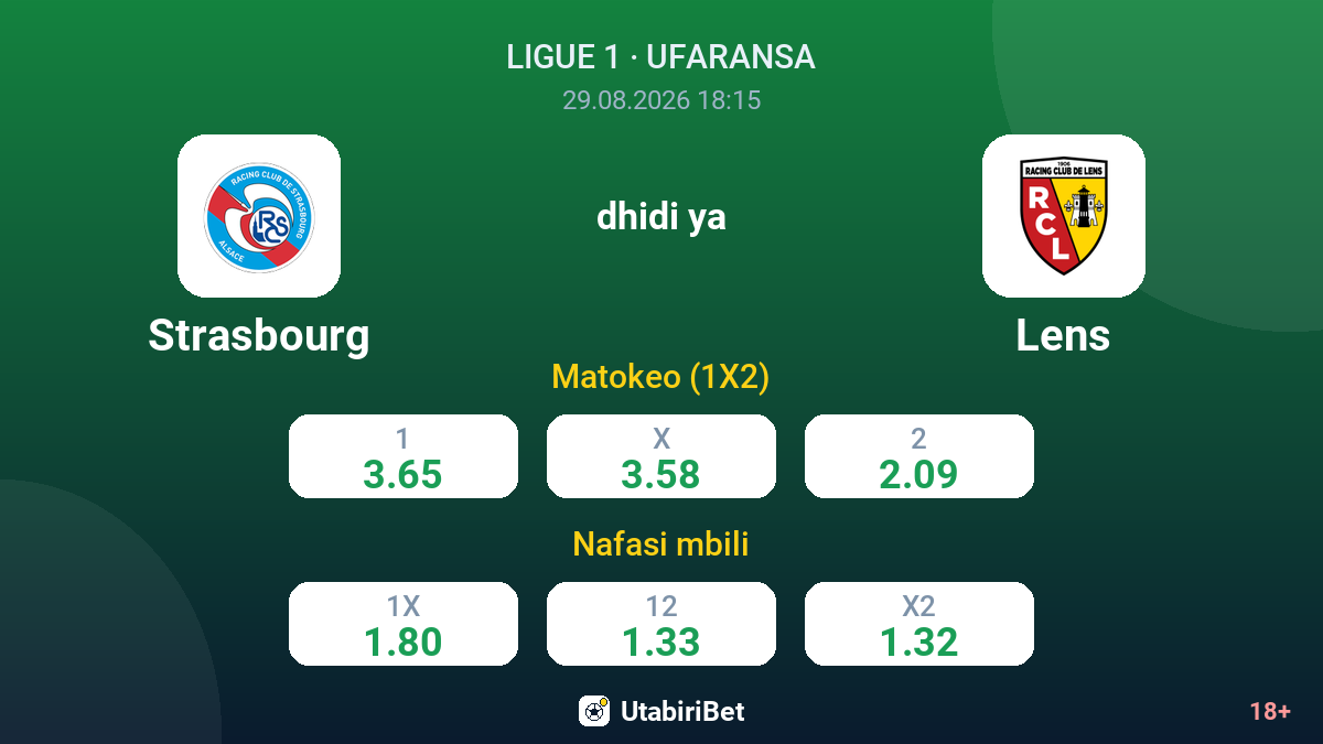 Strasbourg vs Lens — odds