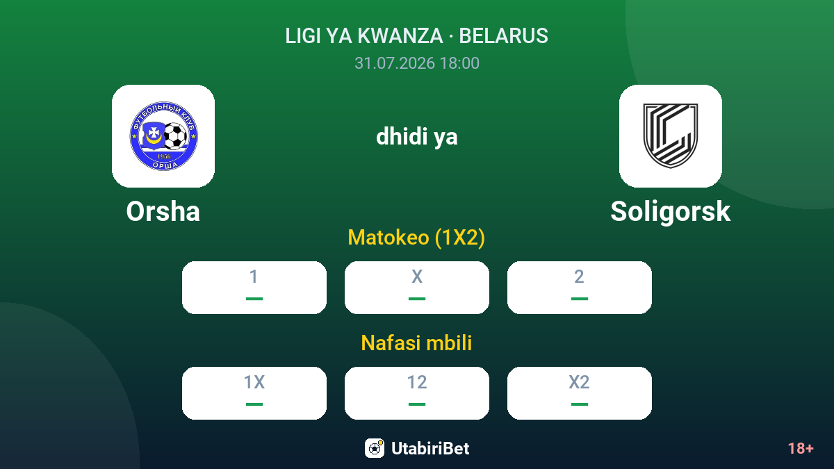 Orsha dhidi ya Soligorsk — odds