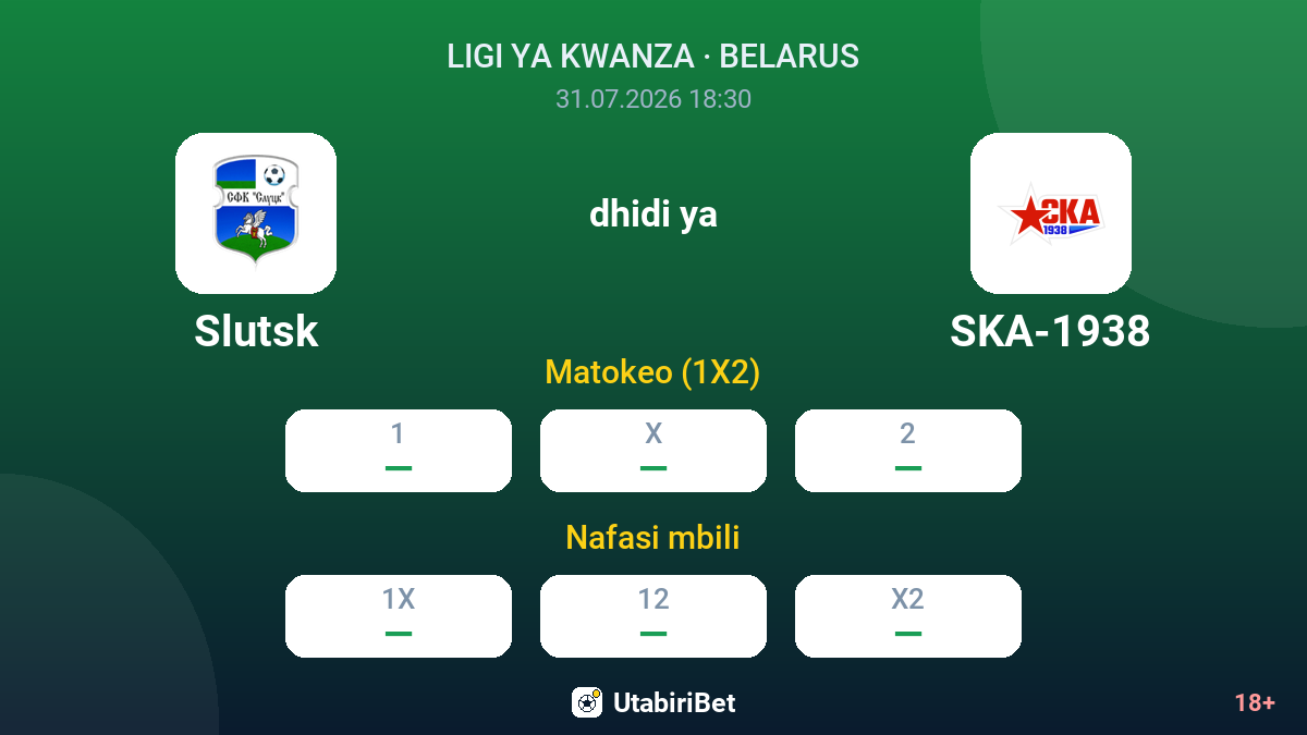 Slutsk dhidi ya SKA-1938 — odds