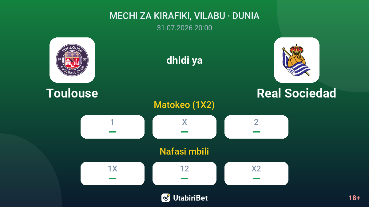 Toulouse dhidi ya Real Sociedad — odds