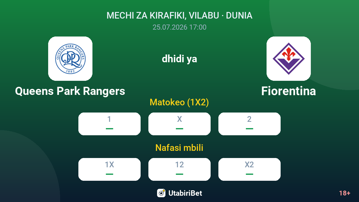 Queens Park Rangers dhidi ya Fiorentina — odds